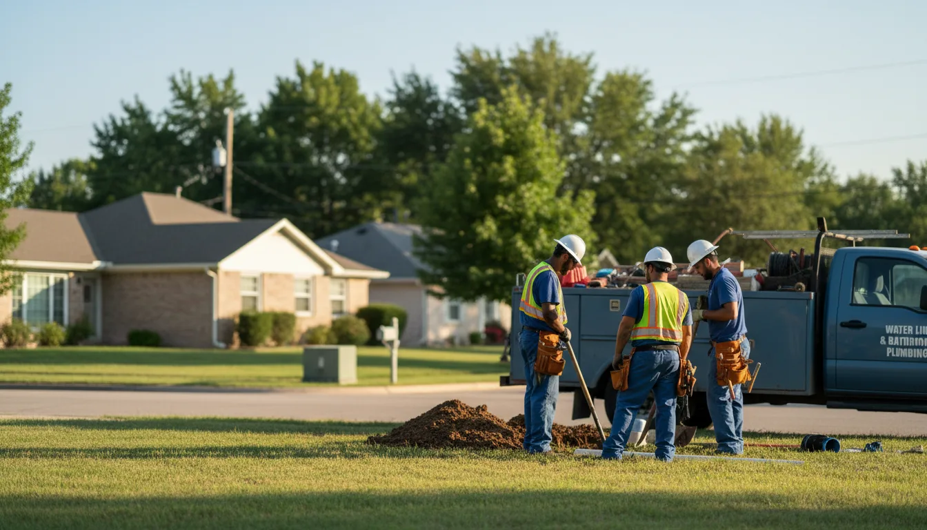 Residential water line and bathroom plumbing service in Fayette, NY